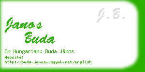 janos buda business card